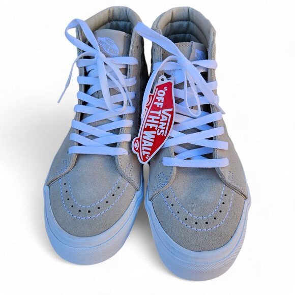 NWT Vans Sk8 Hi Skate Suede Unisex Mens 7.5 Womens 9 Checkered High Top Sneakers - Picture 4 of 8